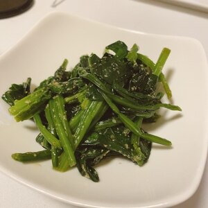 ほうれん草と白菜の胡麻和え炒め